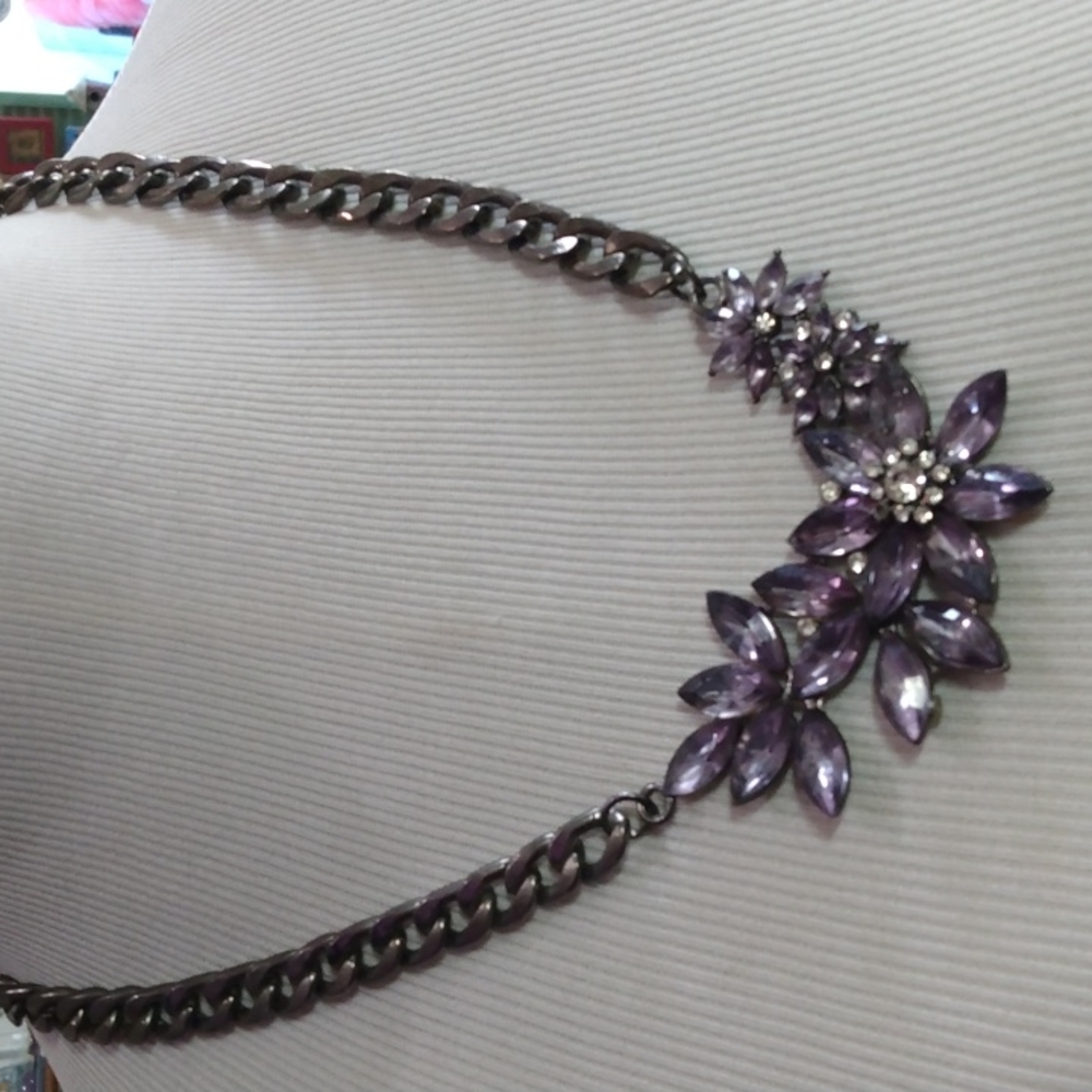 Rhinestone statement necklace